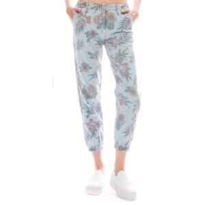 MOTHER The No Zip Misfit Floral Crop Jogger Pants 27